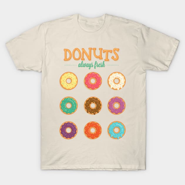 Fresh donuts T-Shirt by Lazarino